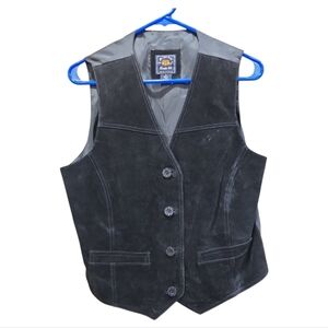 Route 66 Black Suede Vest